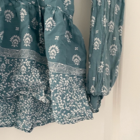 Roller Rabbit Printed Peasant Babydoll Boho Top - Picture 4 of 7